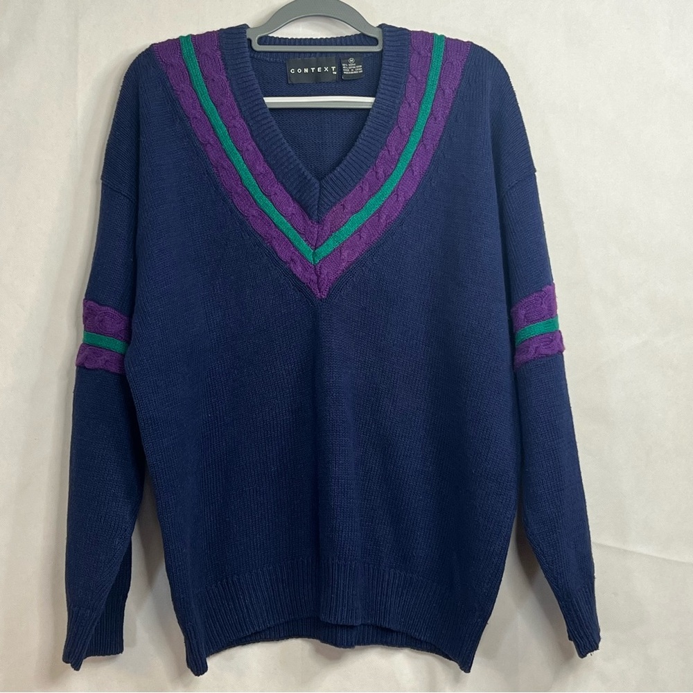 💥Context‎ VTG Early 90’s Tennis Sweater💥